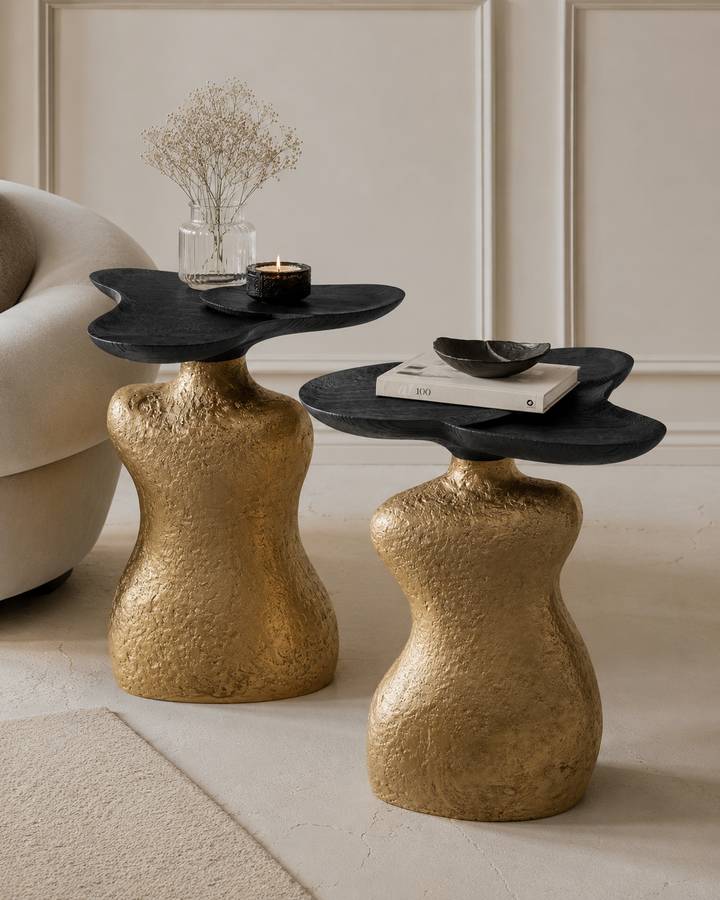 Charcoal Luxury  Table set of 2