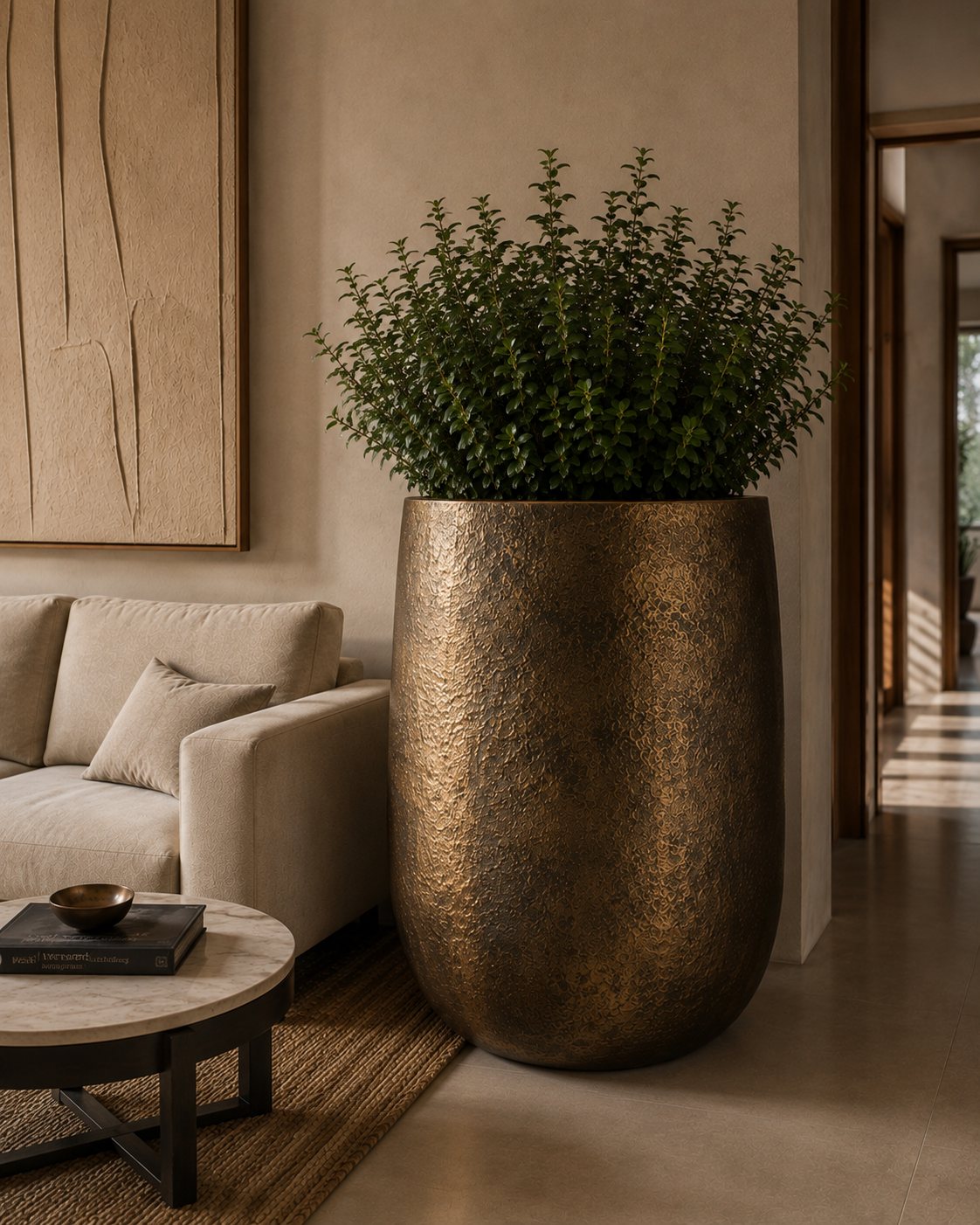 Lasara Luxury  Oversized  Bronze Planter