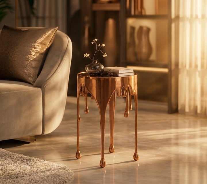 Emora Luxury  Melting Drip Side  Table