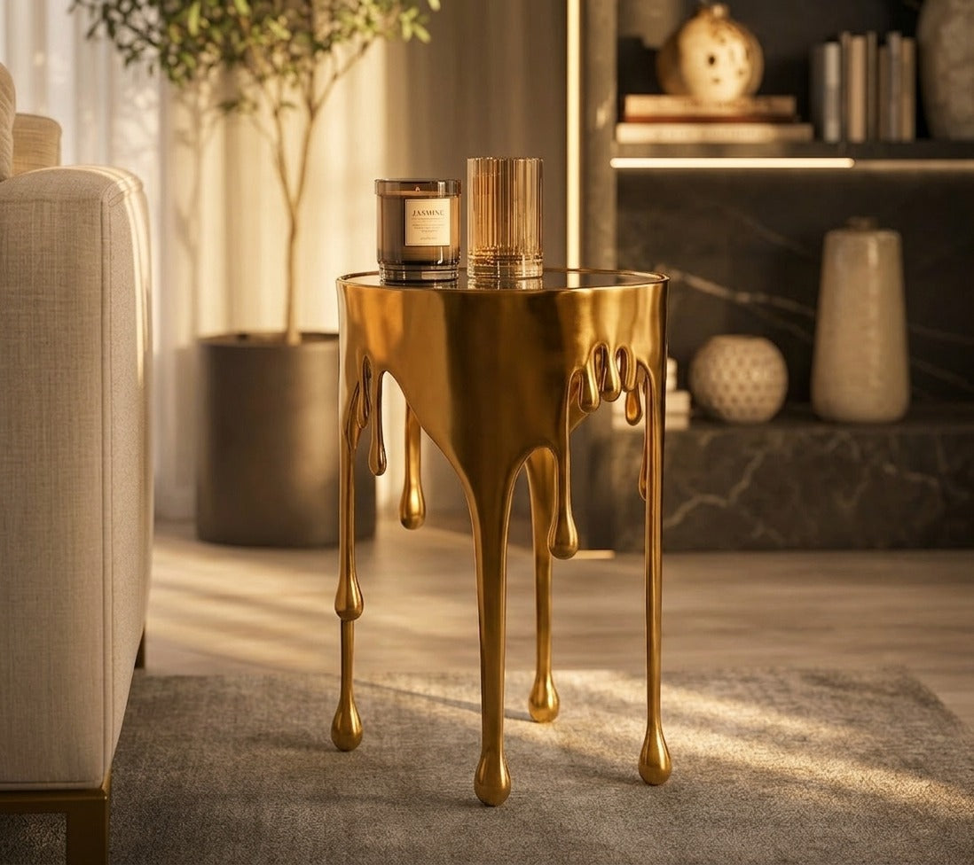 Zahara  Luxury  Melting Drip Side Table