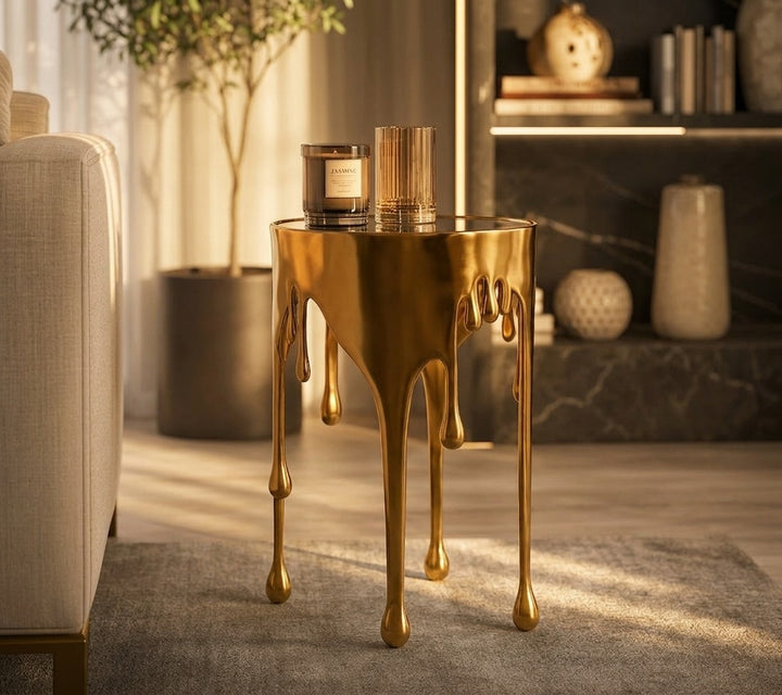 Zahara  Luxury  Melting Drip Side Table