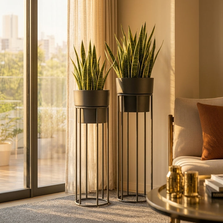 Magolia  Planters   Set   of   2