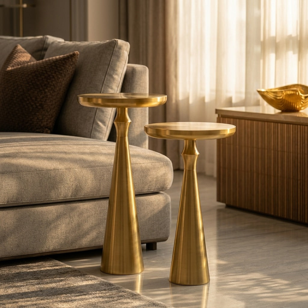Raha  Sculptural Accent Side Tables