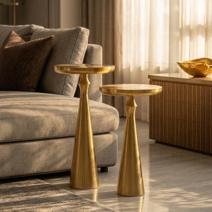 Raha  Sculptural Accent Side Tables
