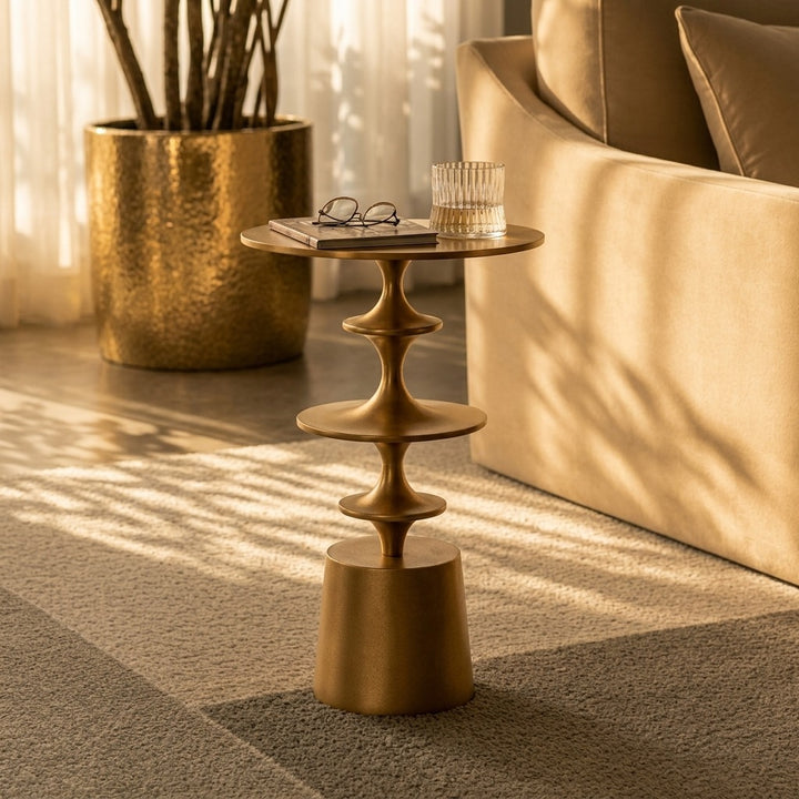Elina  Brass Accent Table