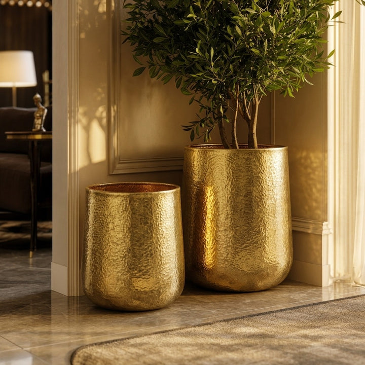 Luxury Metal Pot Planter set of 2
