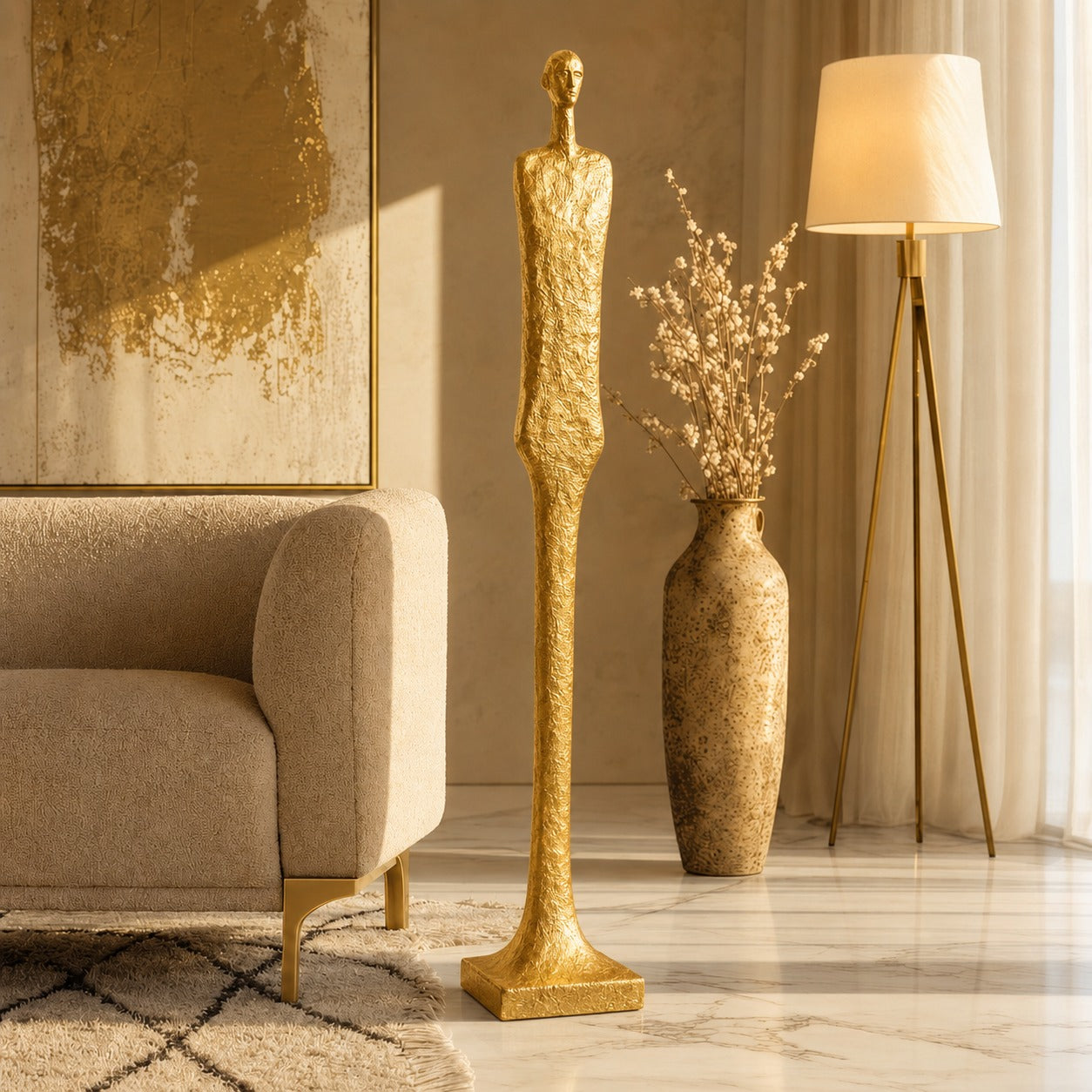 Luxury Human Contemporary Decorative Figurine Sculpture