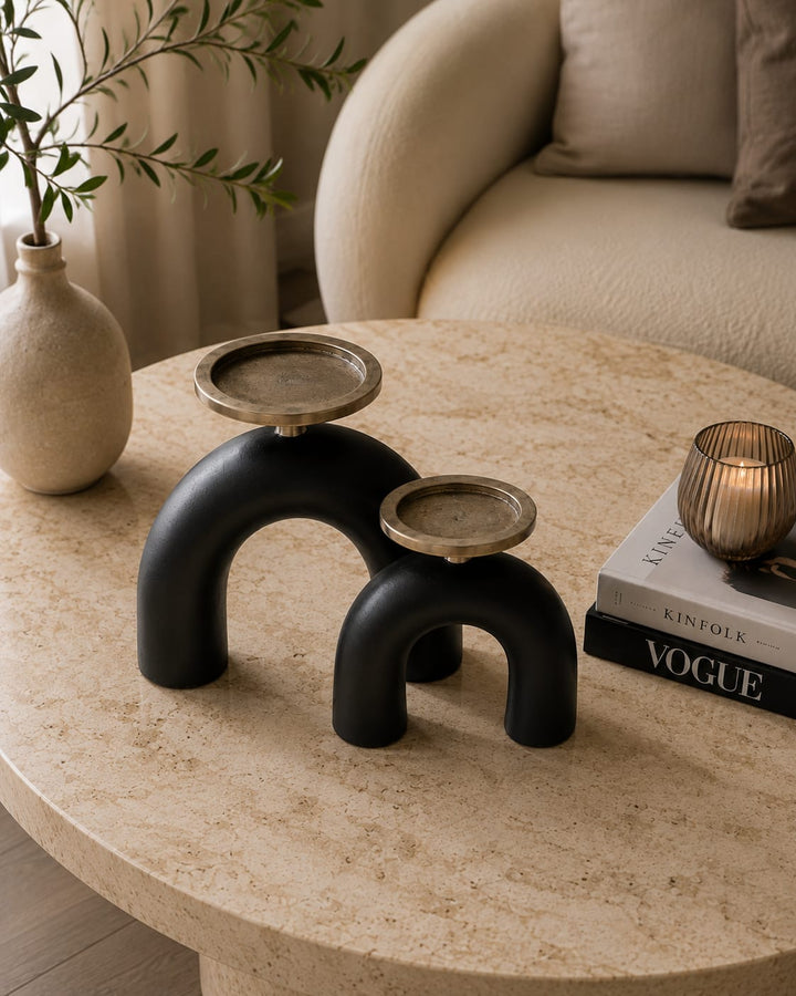 Livi candle holder set of 2