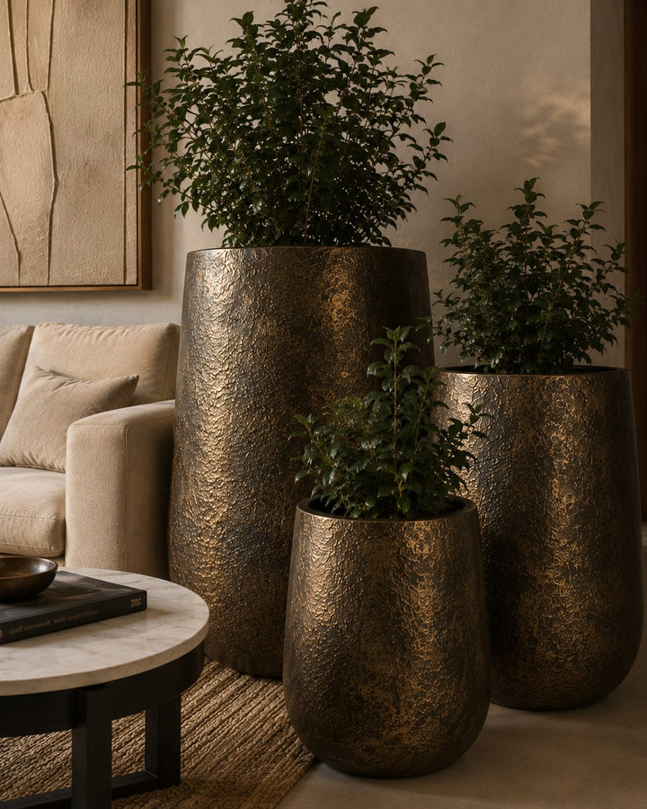 Saara  Luxury Bronze Planter set of 3