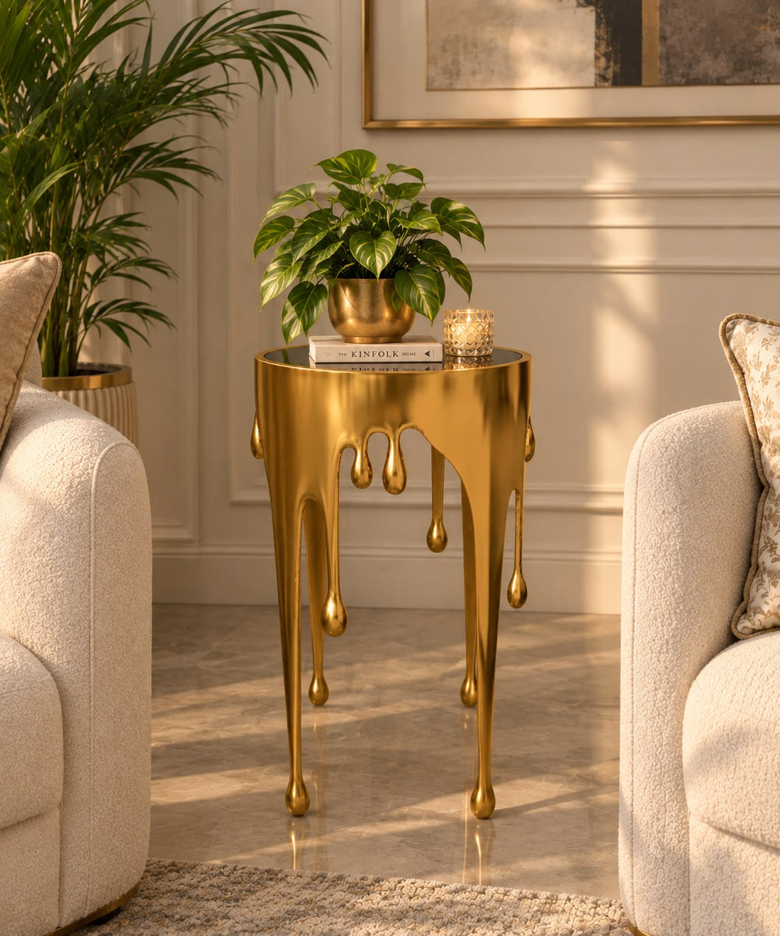 Zahara  Luxury  Melting Drip Side Table