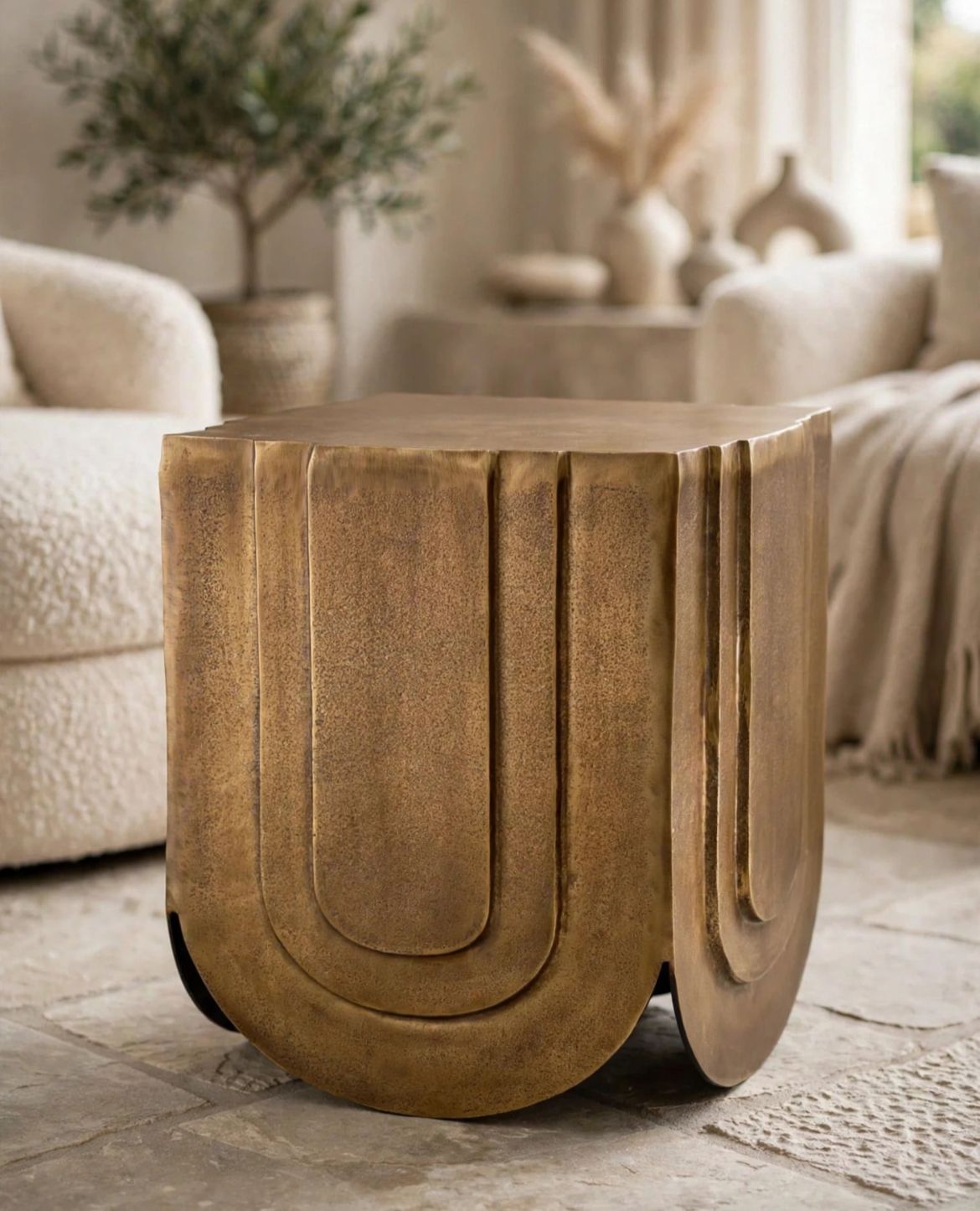 Aura Luxury Cube  side Table