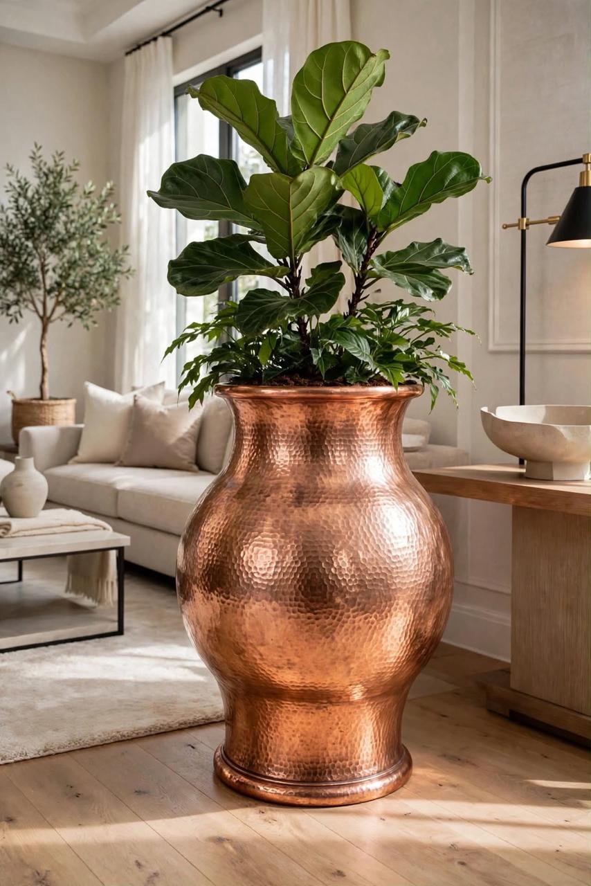 Antique Rose gold luxury pot planter