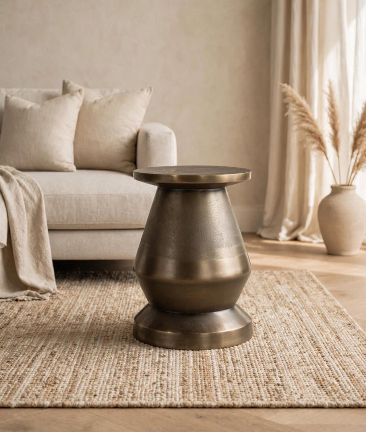Damaru Brass Side Table