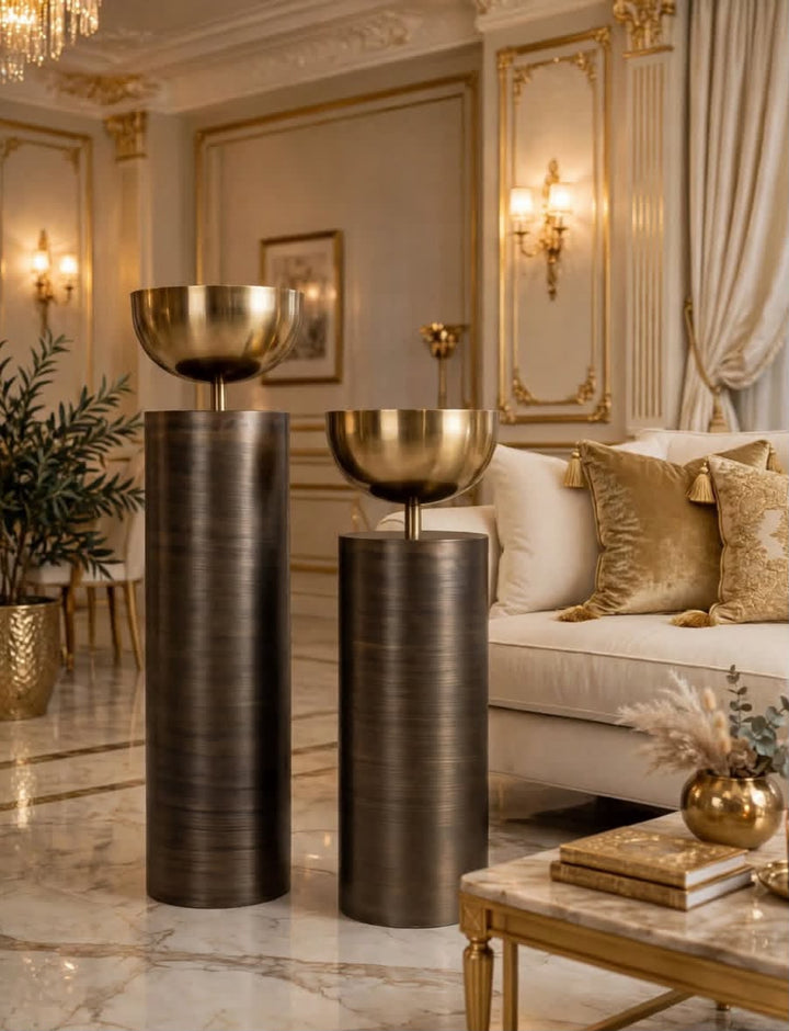 Belle Aura Luxury  Column planter set of 2