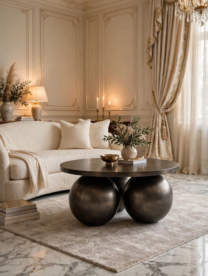 Orbis - Brushed Antique Gunmetal Bronze coffe Table