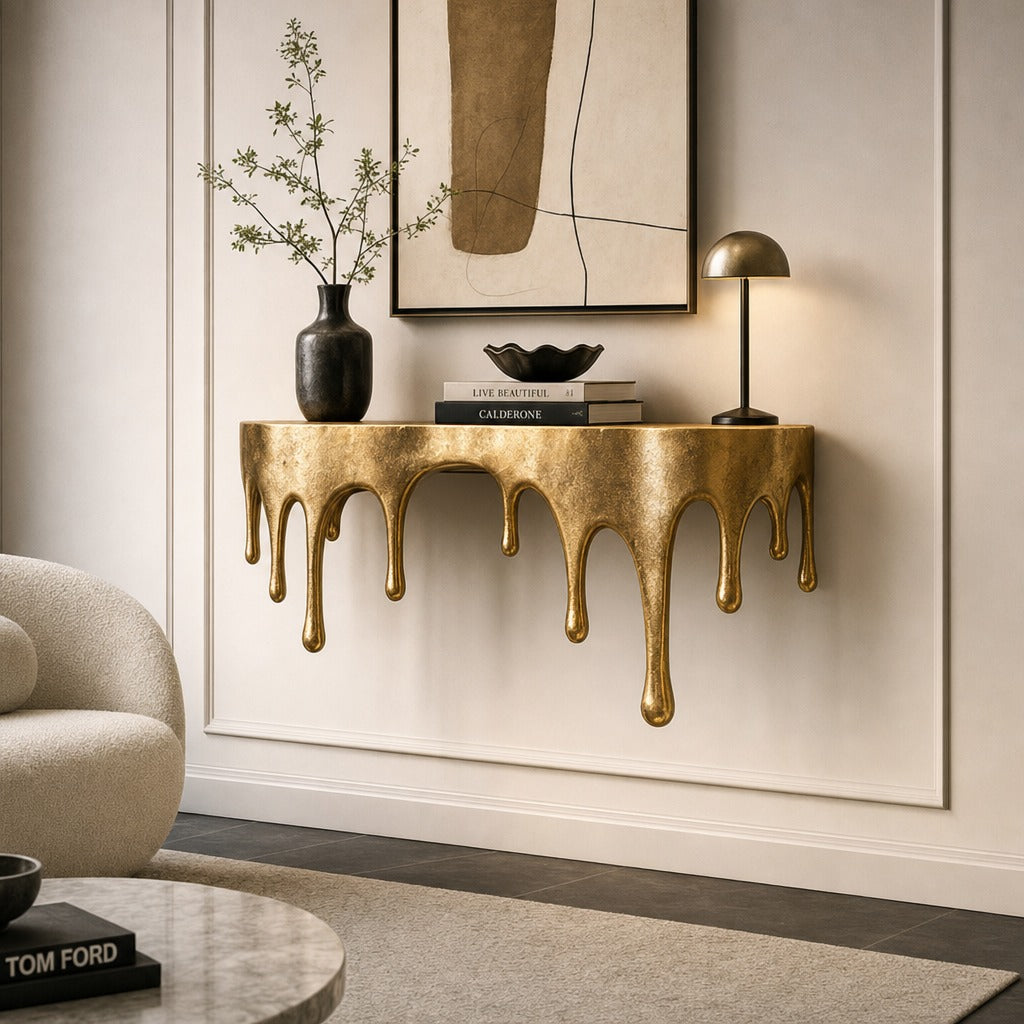 Midas Luxury  Drip Half Moon Wall Shelf