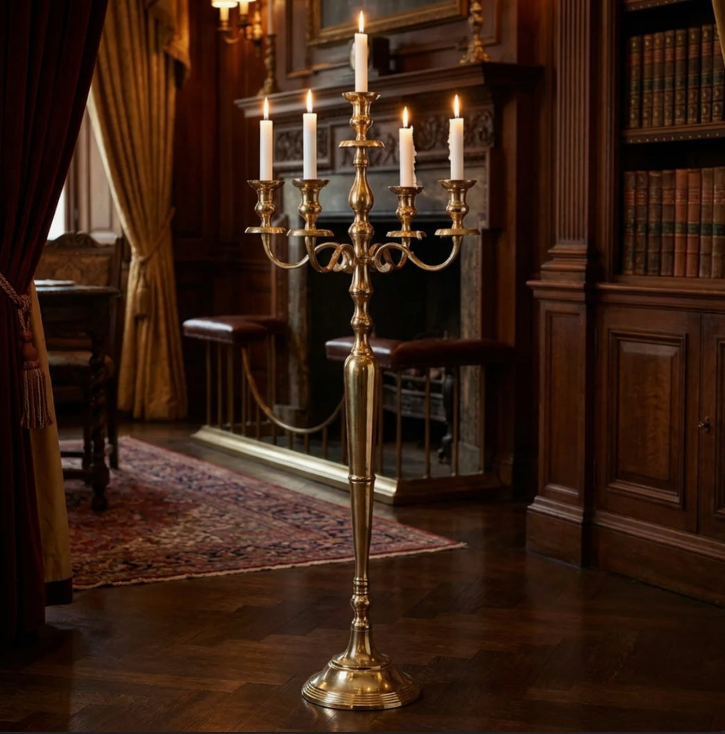Luxury Hamptons 4 ft Golden Candelabra