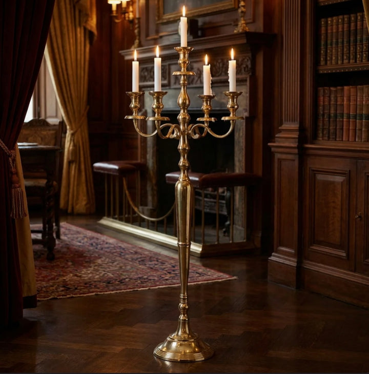Luxury Hamptons 4 ft Golden Candelabra