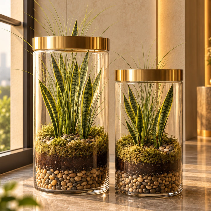 Verdant Acralic Planter Set of 2