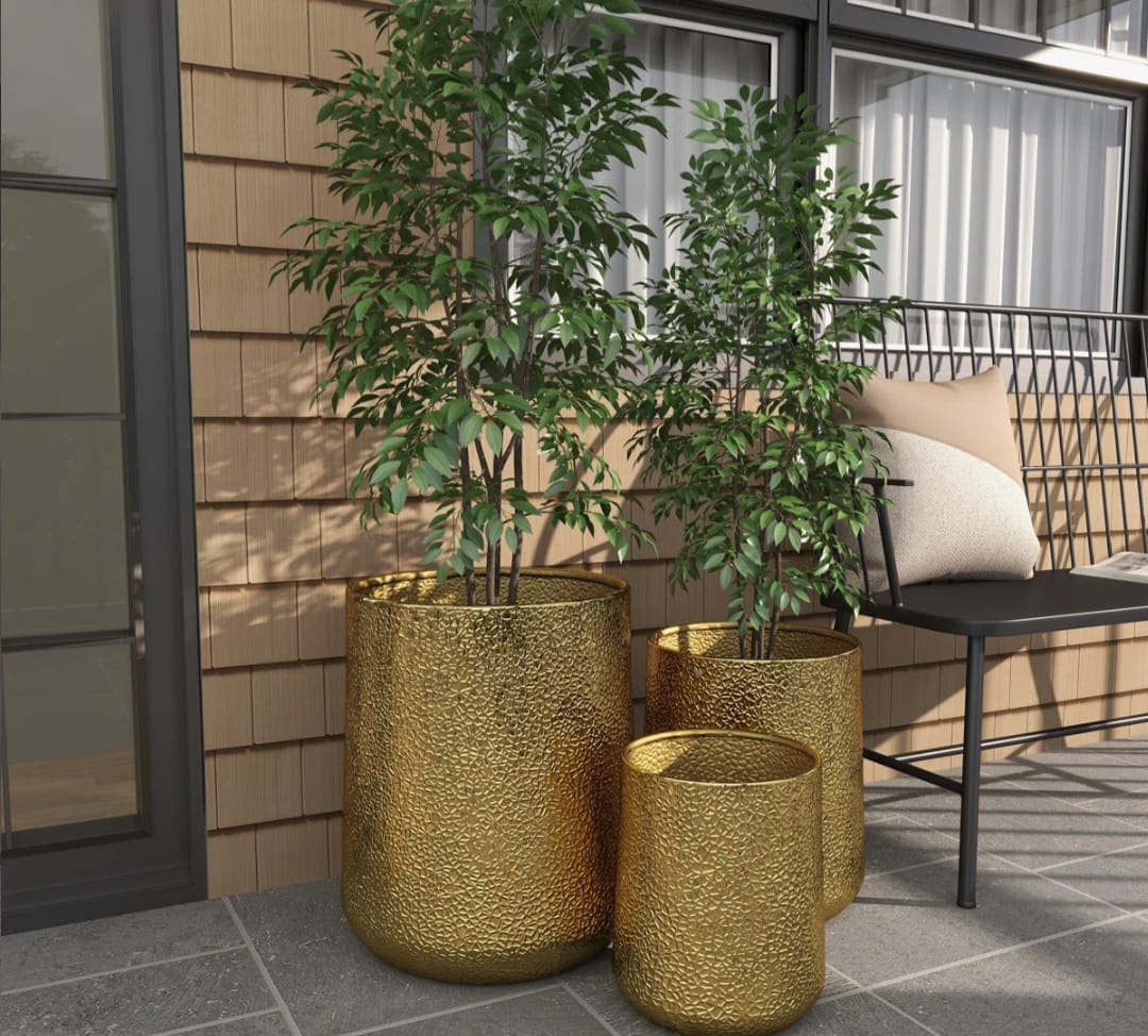 Lasa Luxury Metal Pot Planter set of 3