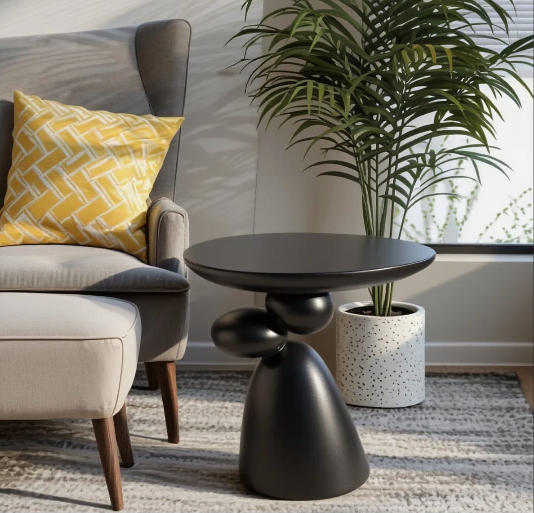 Oval End Table & Side Table
