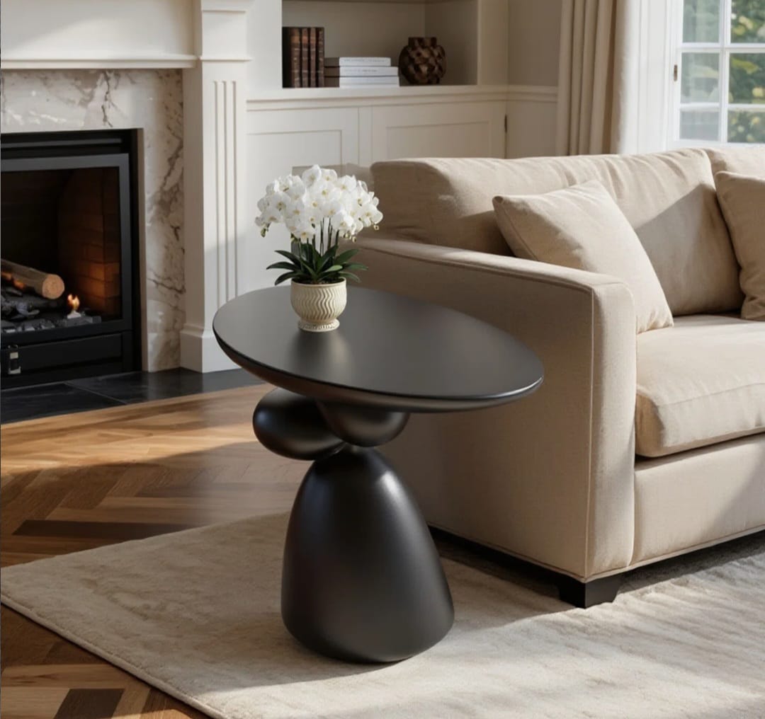 Oval End Table & Side Table
