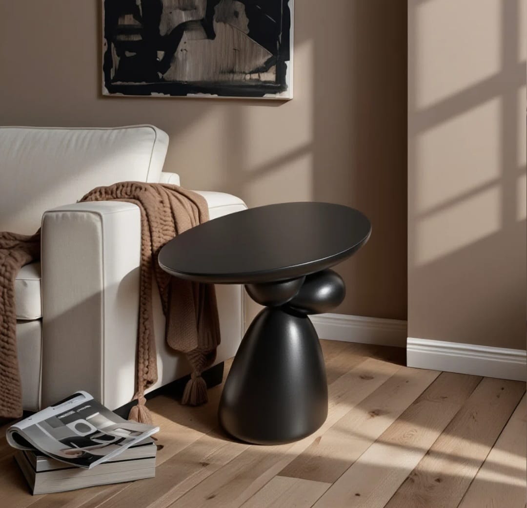 Oval End Table & Side Table