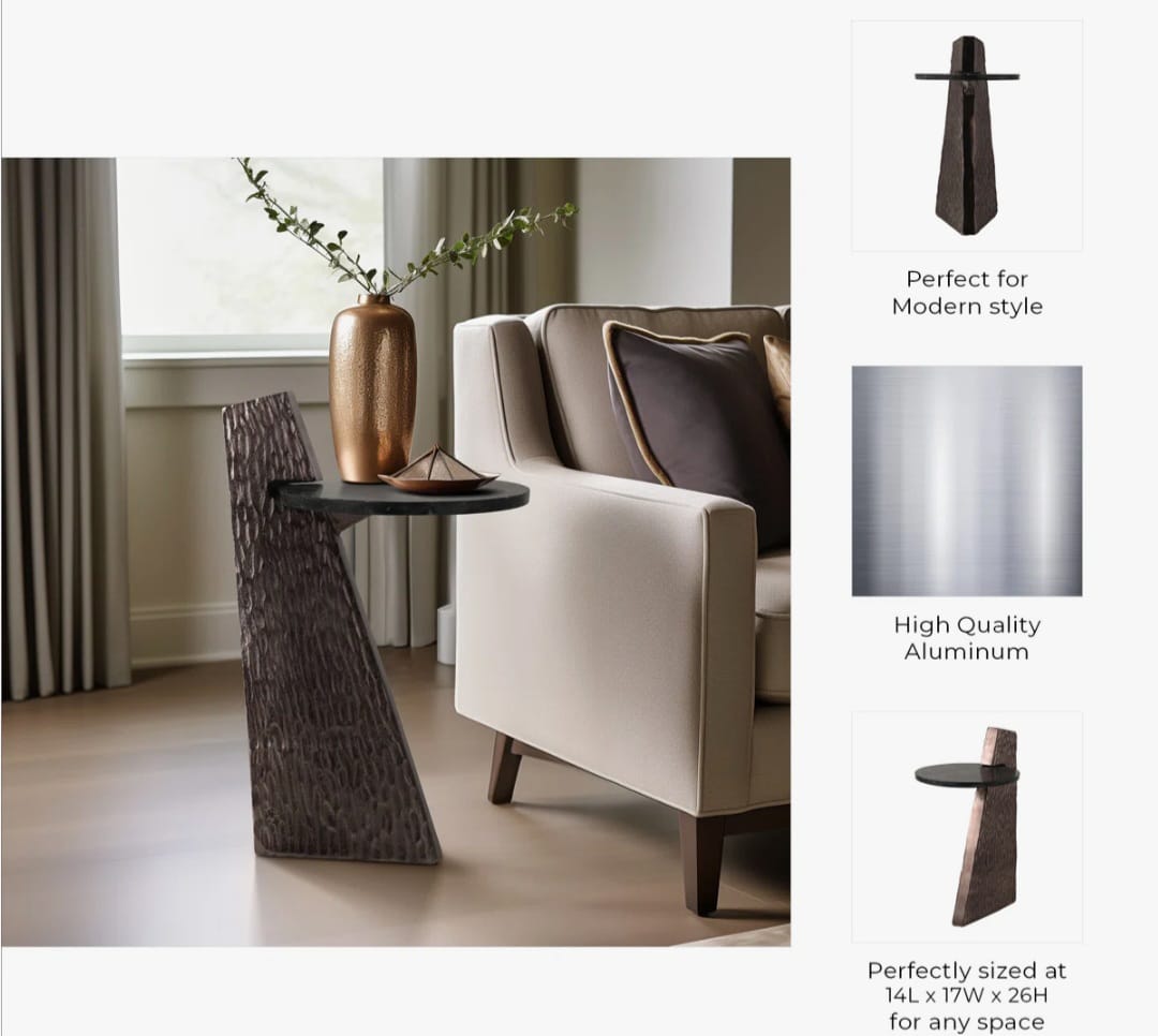 Leon Bronze  Accent Table