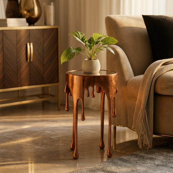 Emora Luxury  Melting Drip Side  Table