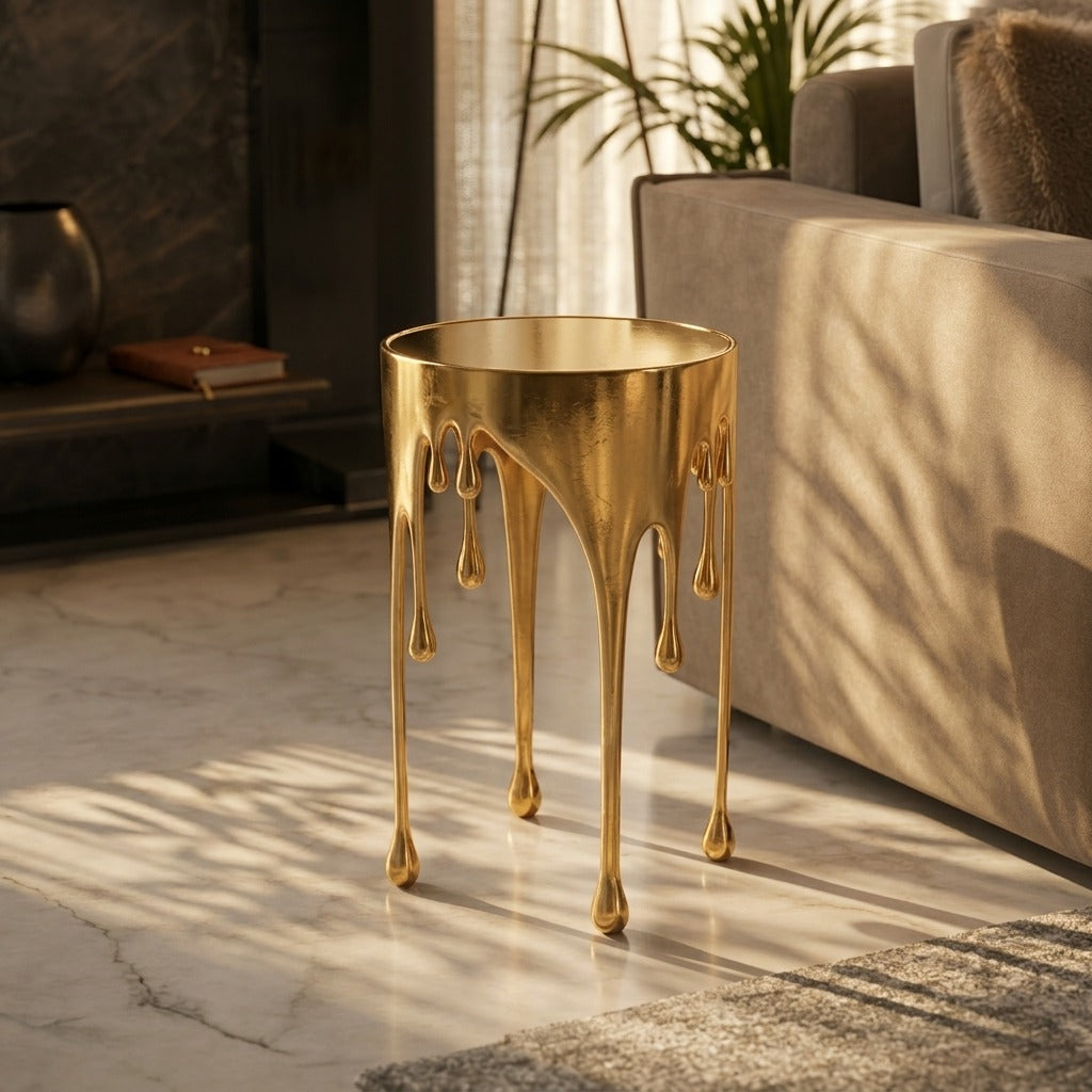 Zahara  Luxury  Melting Drip Side Table