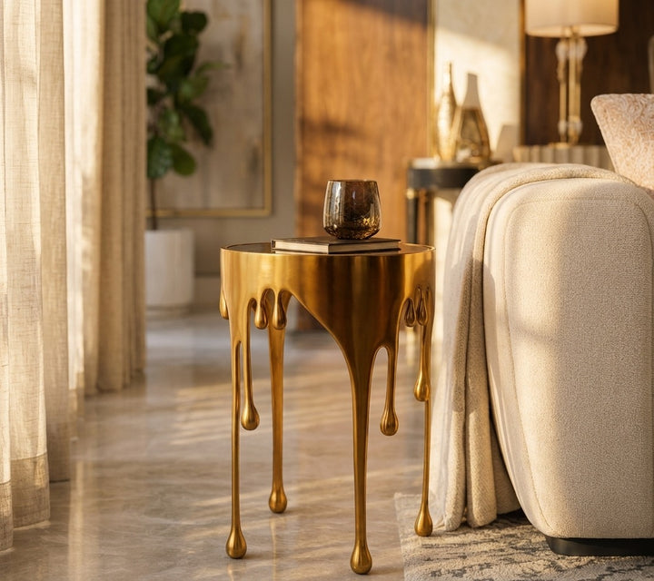 Zahara  Luxury  Melting Drip Side Table