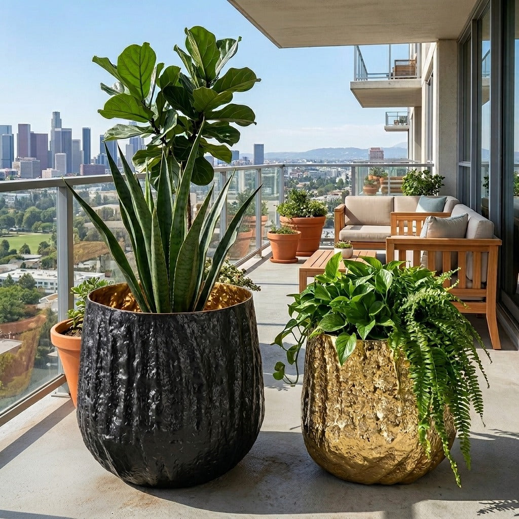 Laara  Luxury Metal Pot Planter set of 3