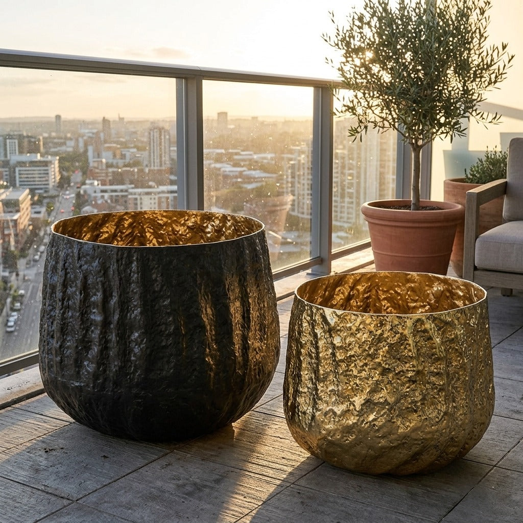 Laara  Luxury Metal Pot Planter set of 3