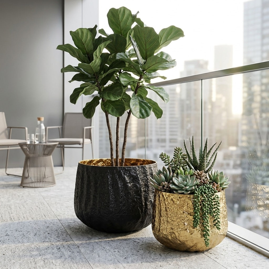 Laara  Luxury Metal Pot Planter set of 3