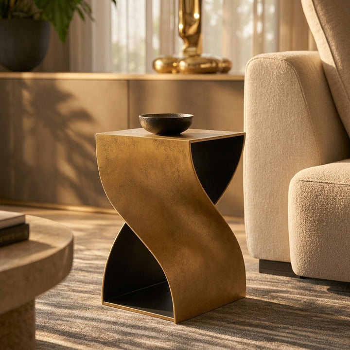 Guna  Floor Shelf End Table