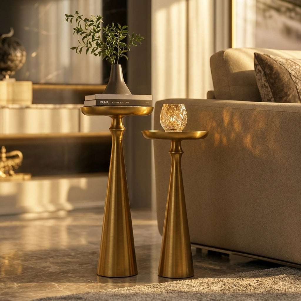 Raha  Sculptural Accent Side Tables