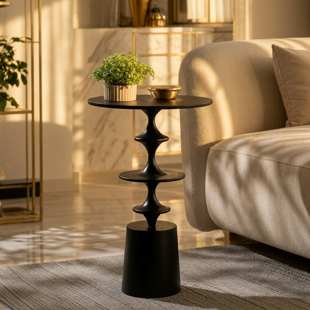 Lana  Brass Accent Table