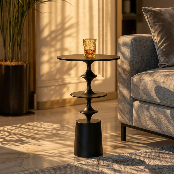 Lana  Brass Accent Table