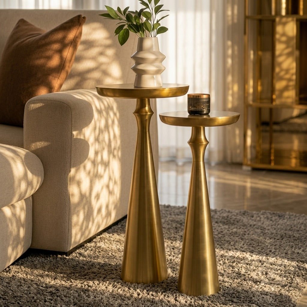 Raha  Sculptural Accent Side Tables