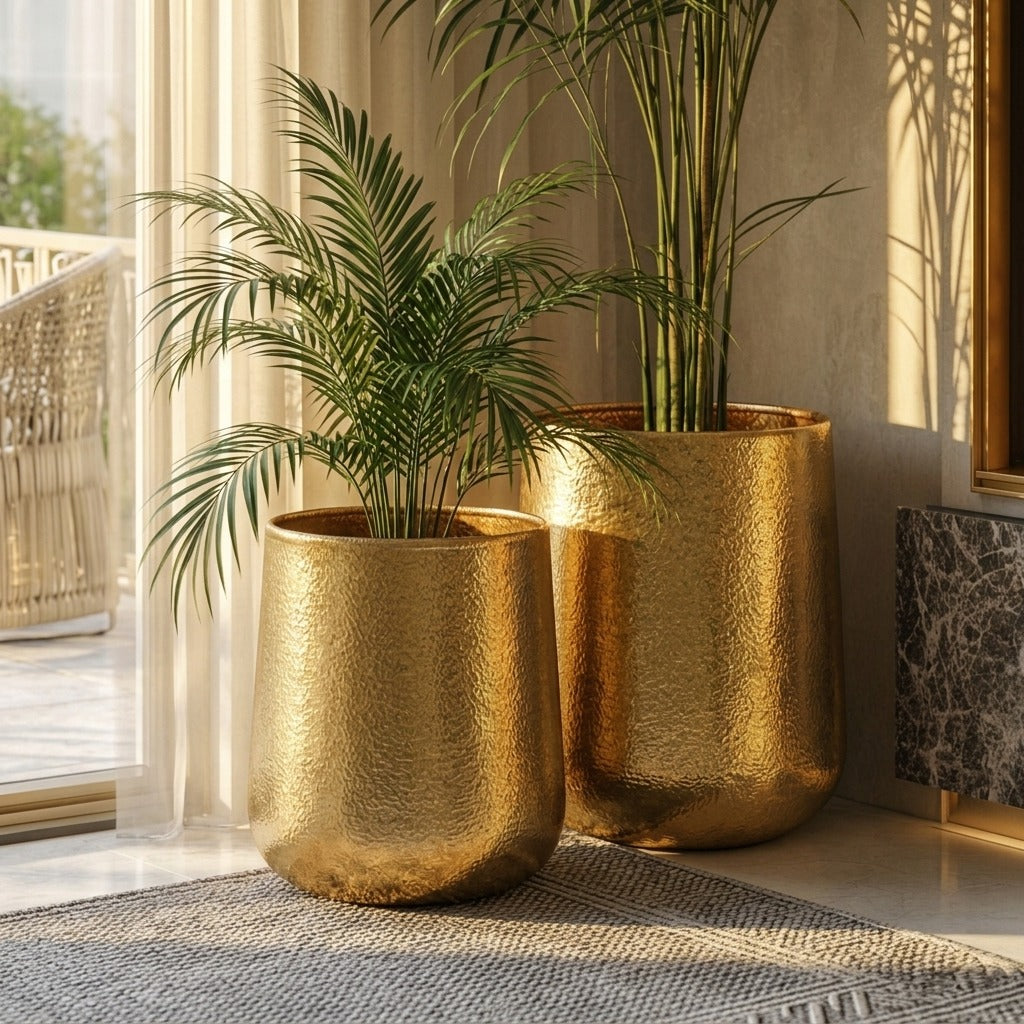 Luxury Metal Pot Planter set of 2