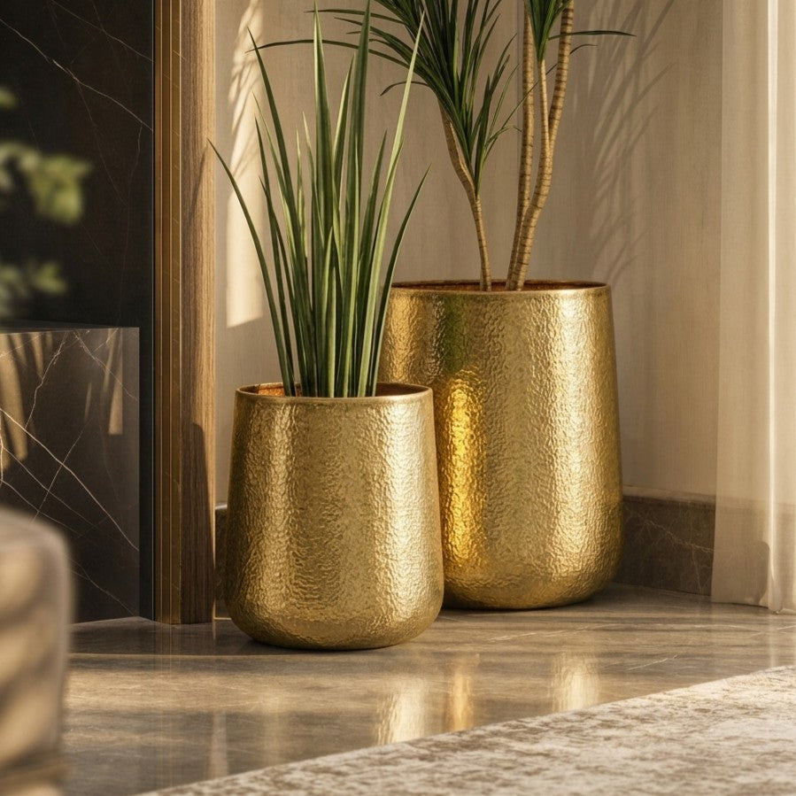 Luxury Metal Pot Planter set of 2