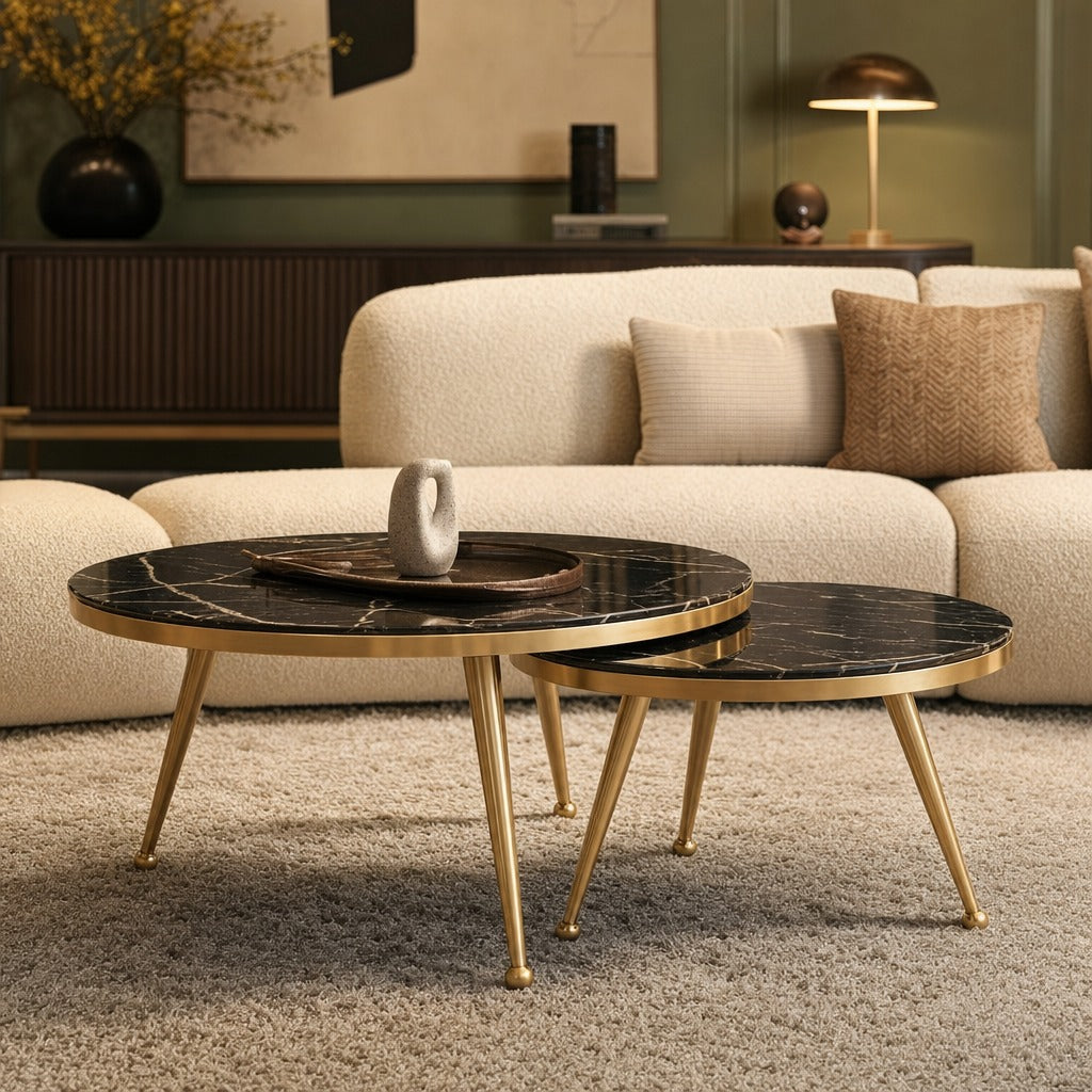 Noir coffe Table Set of 2