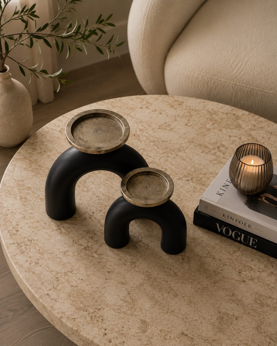 Livi candle holder set of 2