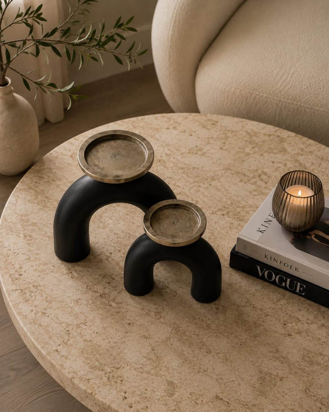 Livi candle holder set of 2