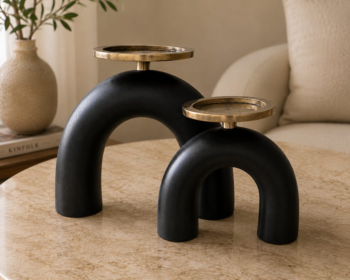 Livi candle holder set of 2