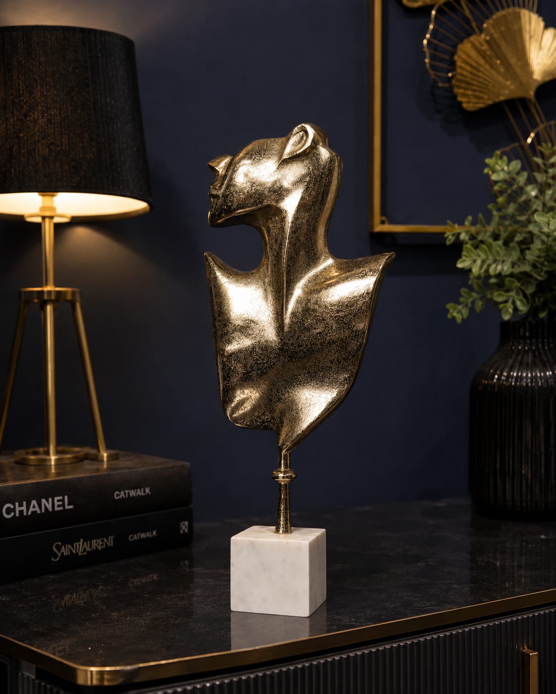 Lura Golden Swan Sculpture