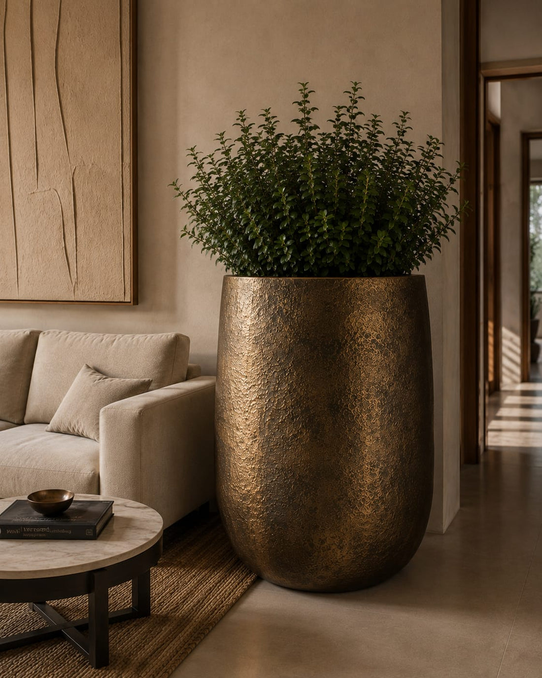 Lasara Luxury  Oversized  Bronze Planter