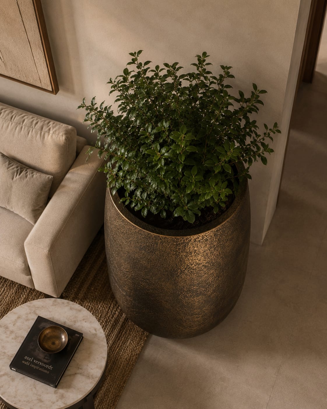 Lasara Luxury  Oversized  Bronze Planter