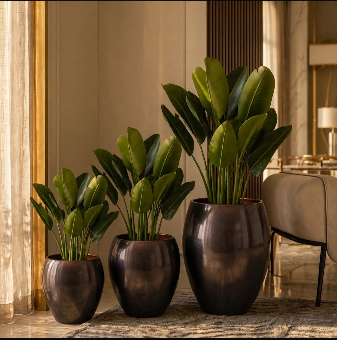 Luxe Copper Egg Planter - Set of 3