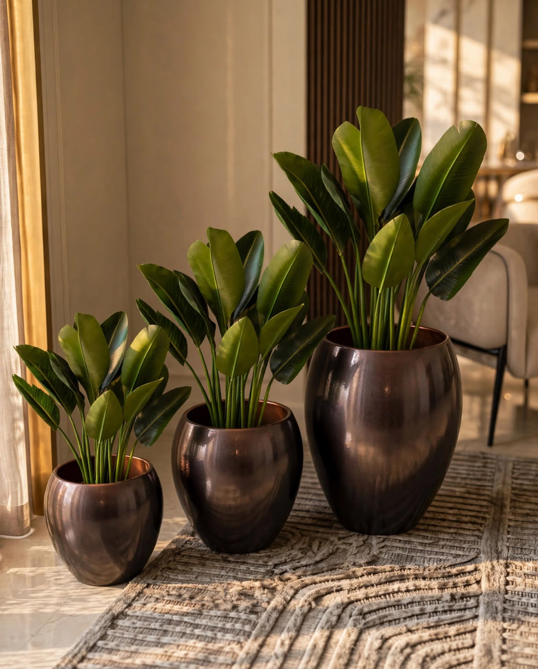 Luxe Copper Egg Planter - Set of 3